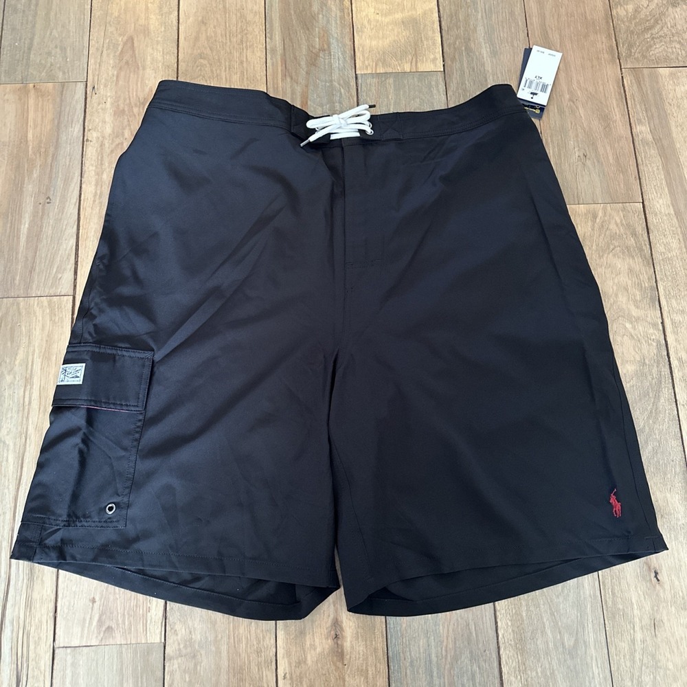 Polo RALPH LAUREN‎ Big & Tall Black Board Shorts Size XLT XL Tall NWT MSRP $79